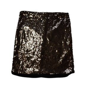 Lulus Gold Sequin Mini Skirt Sparkle Shimmer Night Out New With Tags Women Small